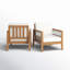Chaise de patio avec coussins Malott