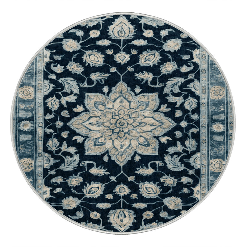 Tapis vert lavé à la machine, Rond 4 pi
