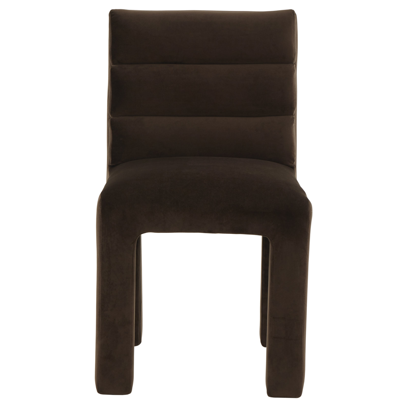 Shepha Dining Chair, Dark Brown Velvet
