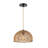 Petit luminaire suspendu 1 lumière Boho Rattan Dome
