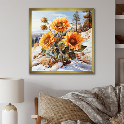 " Sunflowers Charm In Winter "