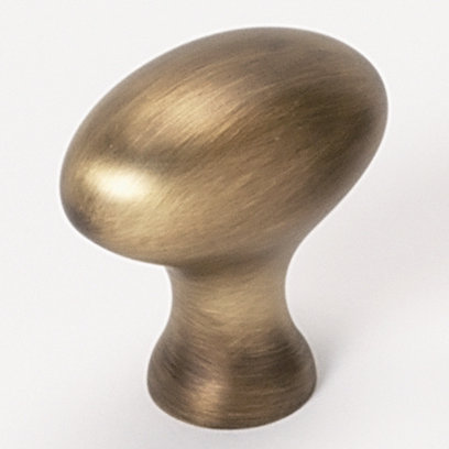 Oval Knob, Antique English Matte, 1.25" H x 0.75" W x 0.5" D