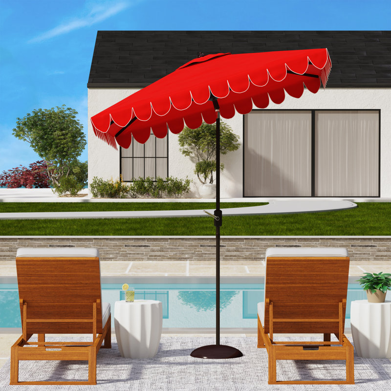 Parasol de plage 7,5 pi Teo, Rouge