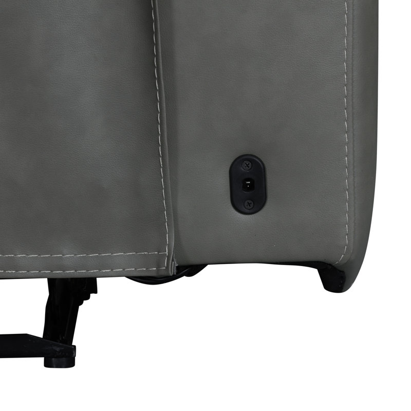 Canapé Anjelia Zero Wall Power avec ports de charge, Gris