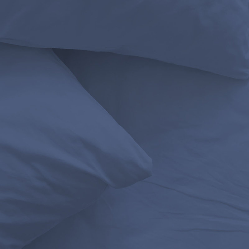 Ensemble de draps en rayonne de bambou 6 pièces , Ensemble de draps pour lit double + 1 drap-housse , Oxford Blue