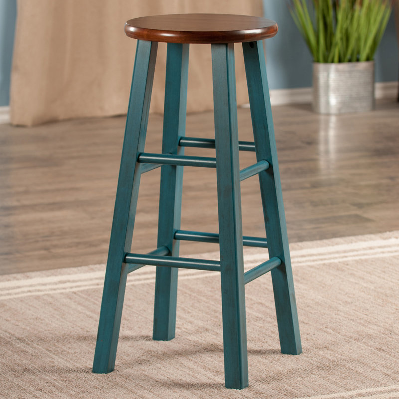 Tabouret de bar Azaya, Rustic Grey, Tabouret de comptoir (siège d'une hauteur de 24,2, 1