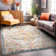 Furtado Oriental Blue/Yellow/Pink Area Rug