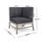 PERLA CORNER CHAIR, GREY