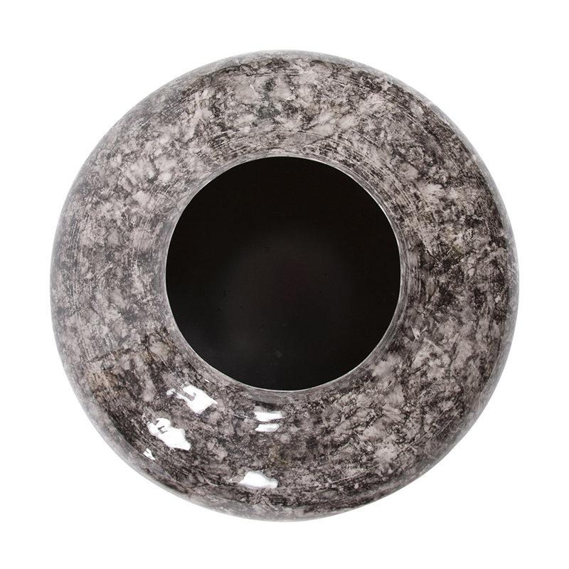 Marbled Aluminum Metal Table Vase