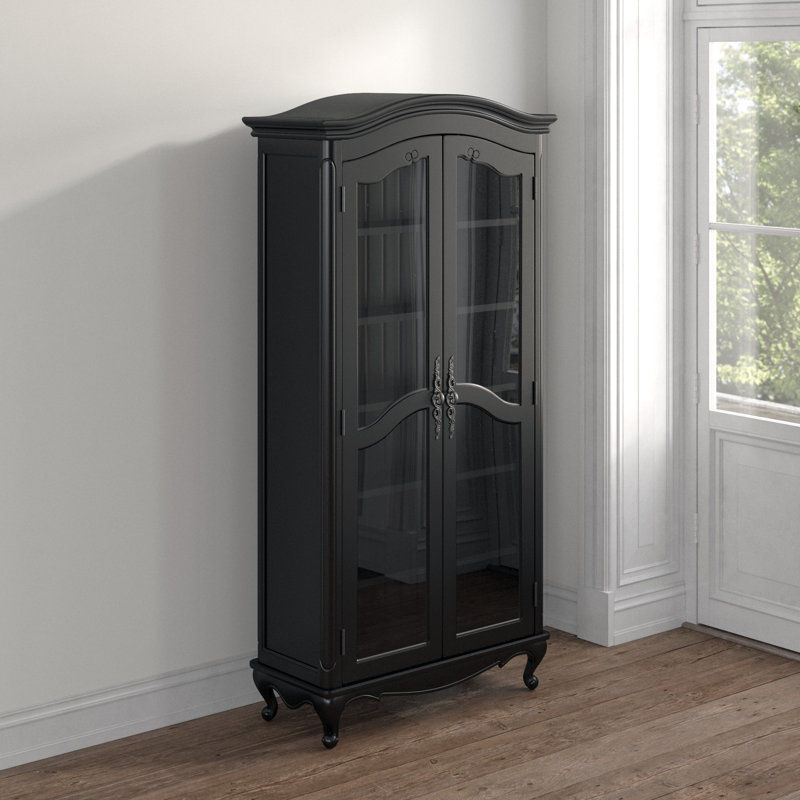 Londono Book Cabinet Storage Bookcase, Distressed Black