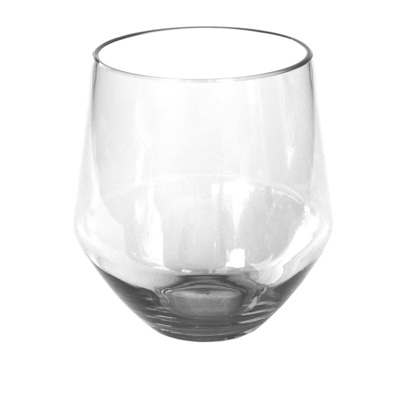 Darnez Angle Collection 12 Pieces Acrylic Wine Glass Set - Includes 2 Sizes, Clear