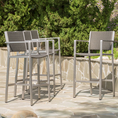 Caggiano Metal Outdoor 30.00'' Bar Stool