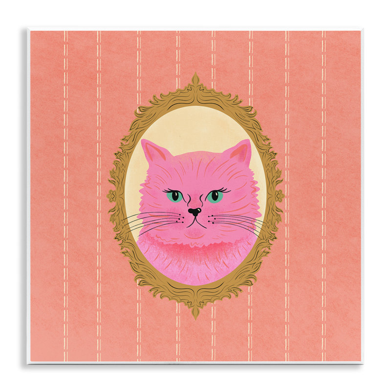 «Pink Cat Portrait» par Carrie Cantwell