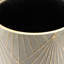 Ensemble de pots à fleurs en métal fait à la main avec supports noirs Fedler