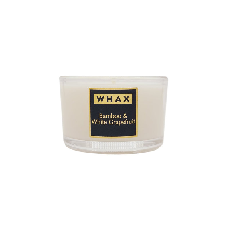 Bamboo And White Grapefruit Scented Jar Candle with Glass Holder