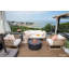 Venice 34" Outdoor Dark Grey Concrete Fire Table 50,000 BTU - Includes Lava Rocks & PVC Cover-855841247-934175499