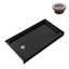 Base de douche 60 po x 36 po en alcôve en acrylique noir brillant avec drain à gauche, drain inclus-115186104