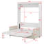 Lit escamotable mural Murphy avec coussin-859075534