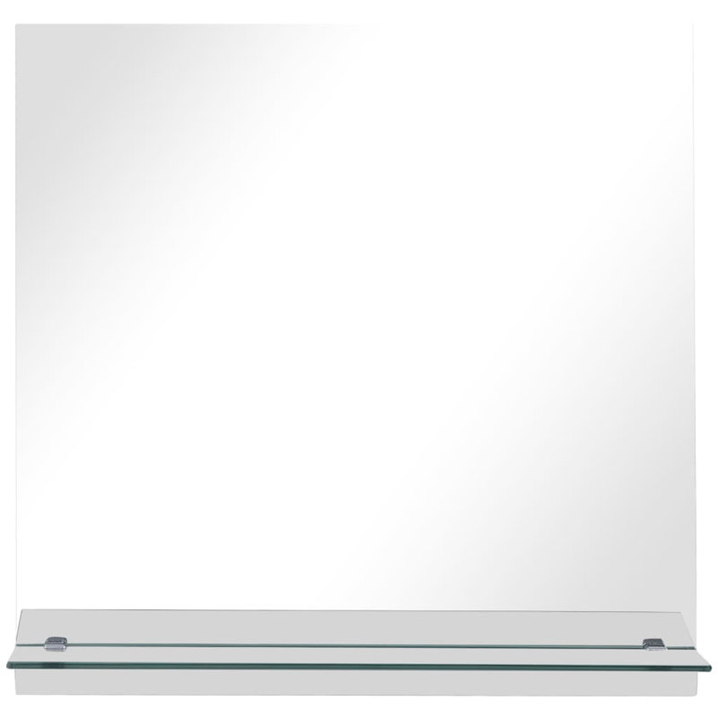 Chaidez Flat Wall Mirror with Shelves