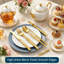 45-Piece Stainless Steel Flatware Set with Bamboo Pattern Handle, Mirror Polished Gold Finish, Complete Service for 8