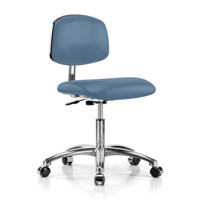 Chaise en vinyle pour salle blanche PERCH | Hauteur du bureau: 17 à 22 po