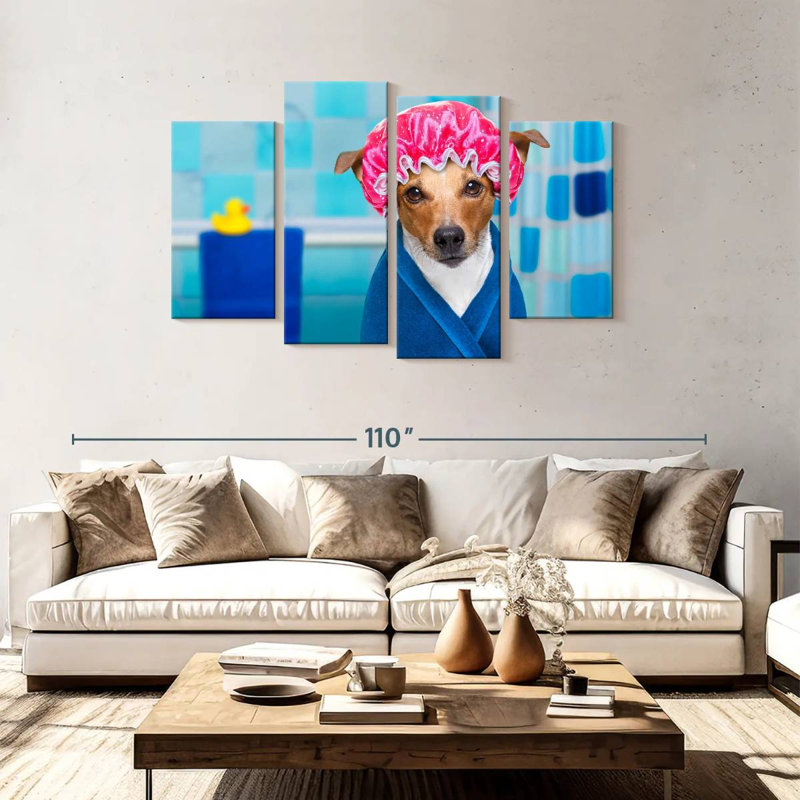 Ketti Terrier In A Shower Cap