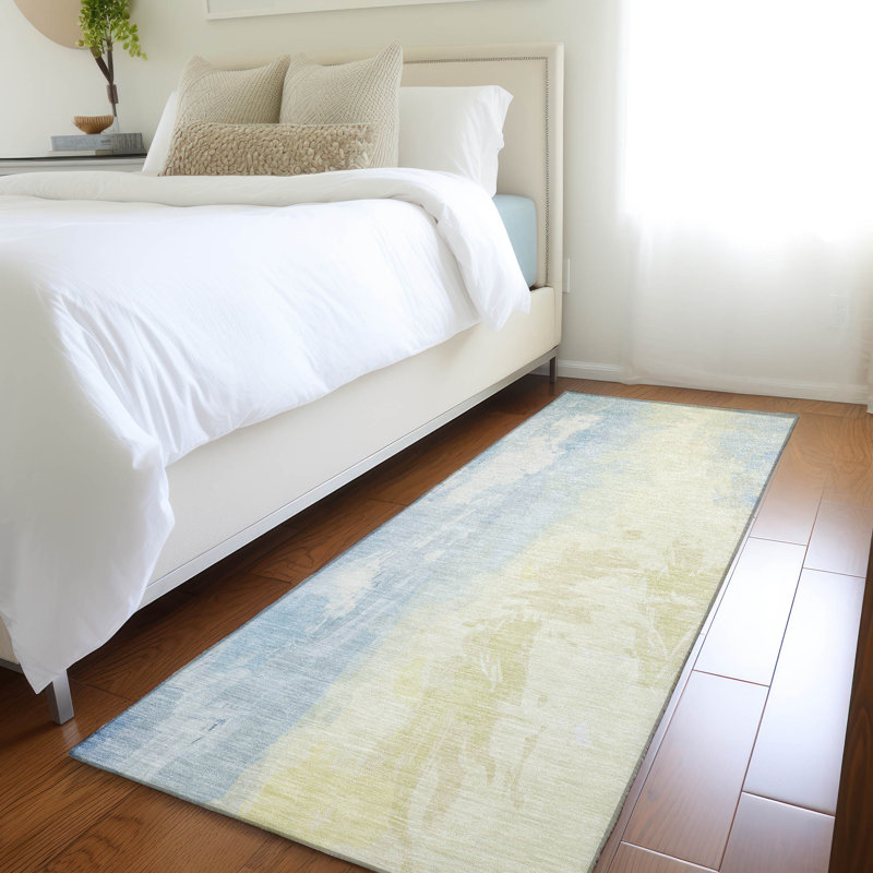Tapis intérieur / extérieur lavable à la machine Xhevrie, Tapis de couloir 2 pi 3 po x 7 pi 6 po
