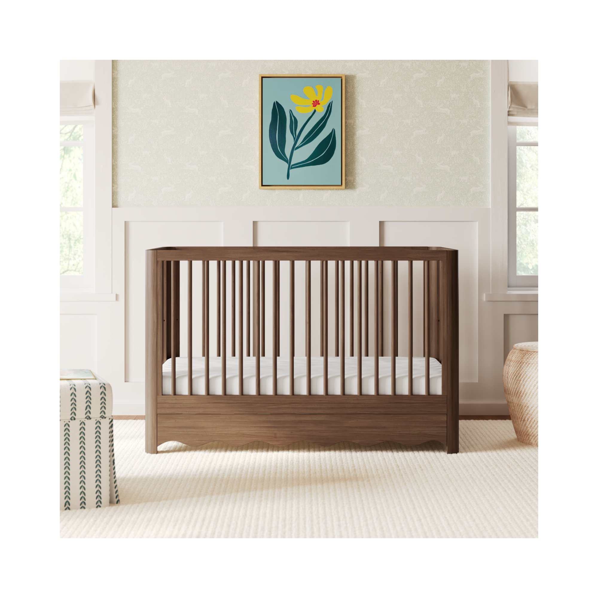 Storkcraft Casablanca Deluxe 5-In-1 Convertible Crib, Hazelnut