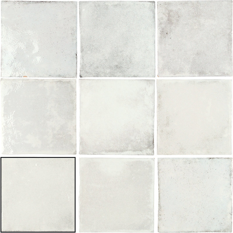 Edisto 4'' W x 4'' L Ceramic Tile, White