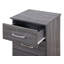Table de chevet 3 tiroirs Boston, gris
