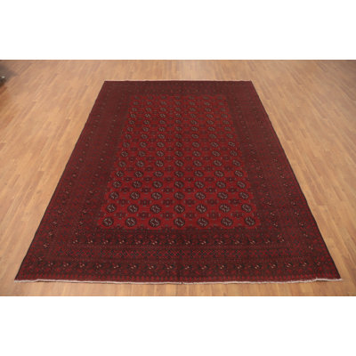 Geometric Oriental Afghan Area Rug 8x11