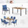 Sutiya 6 - Person Metal Patio Dining Set with Rectangular Table