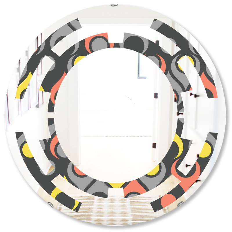 Miroir mural Space Abstract Drops I, 31,5 po x 31,5 po