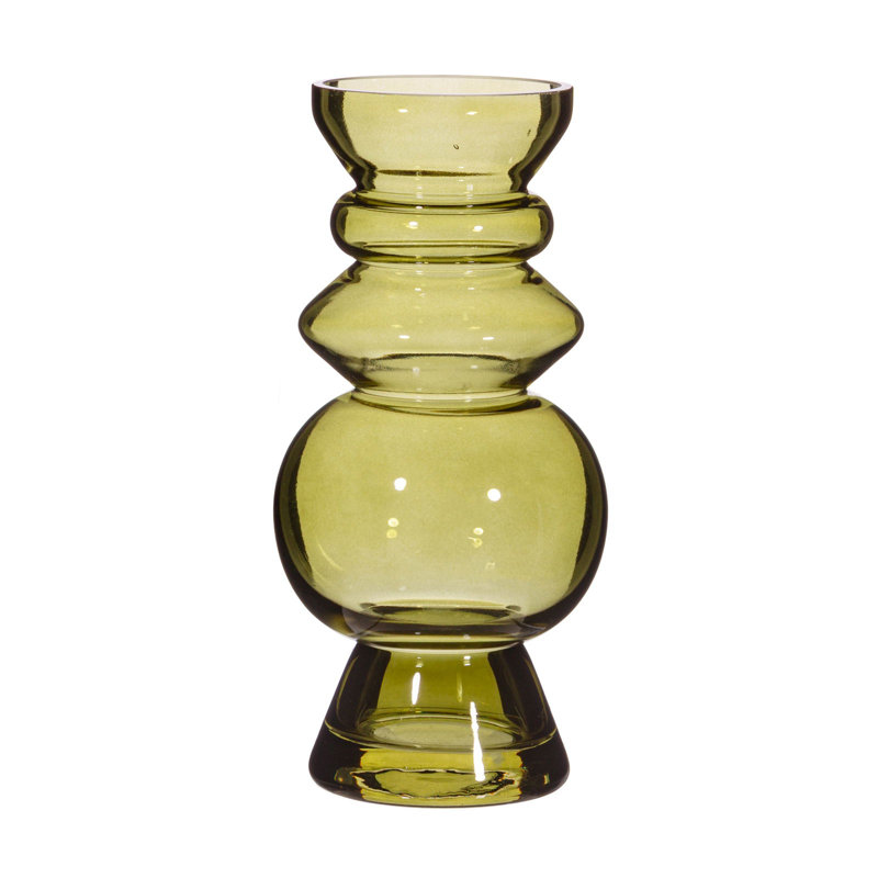 Asheley Glass Decorative Urns & Jars, Green