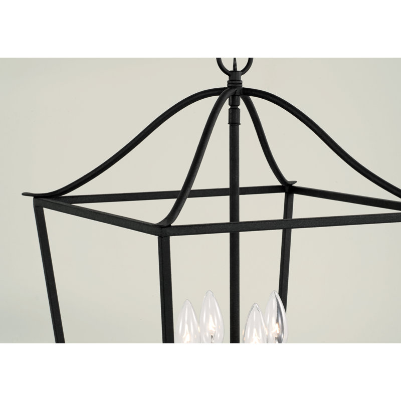 Luminaire suspendu 4 lumières Heidrun, Fer noir