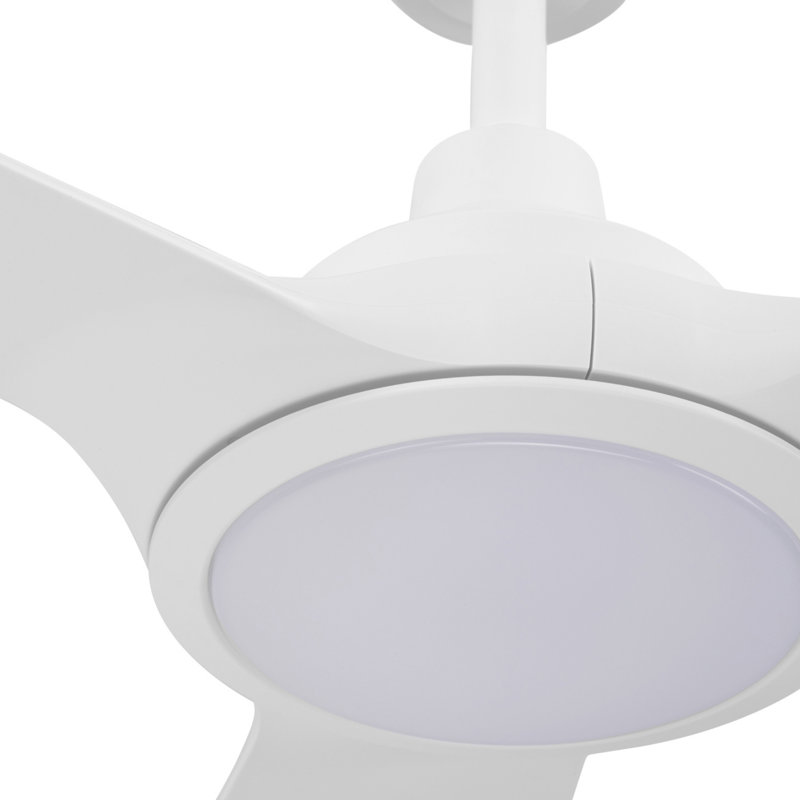 Honeywell Sirro 52" White Ceiling Fan with Adjustable LED Light, White, White