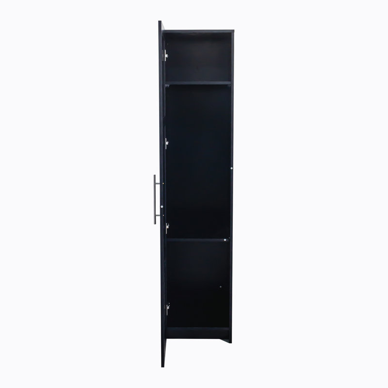 Stackable Wall Mounted Storage Cabinet, Black