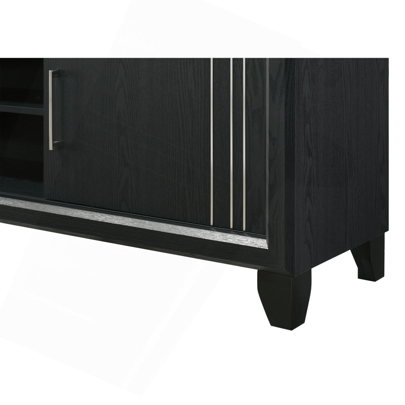 Meuble télé 1 pièce Contemporary, Gris anthracite