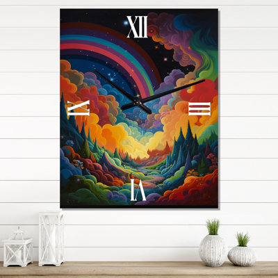 Horloge murale Rainbow Mountain