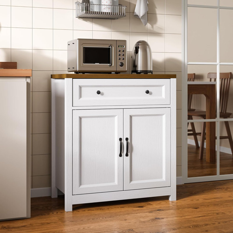 Farmhouse Kitchen Storage Cabinet with Adjustable Shelf