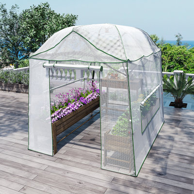 Walk-in Greenhouse, Portable Pop-up Greenhouse for Indoor Outdoor, Plant Garden Green House with Zippered Doors