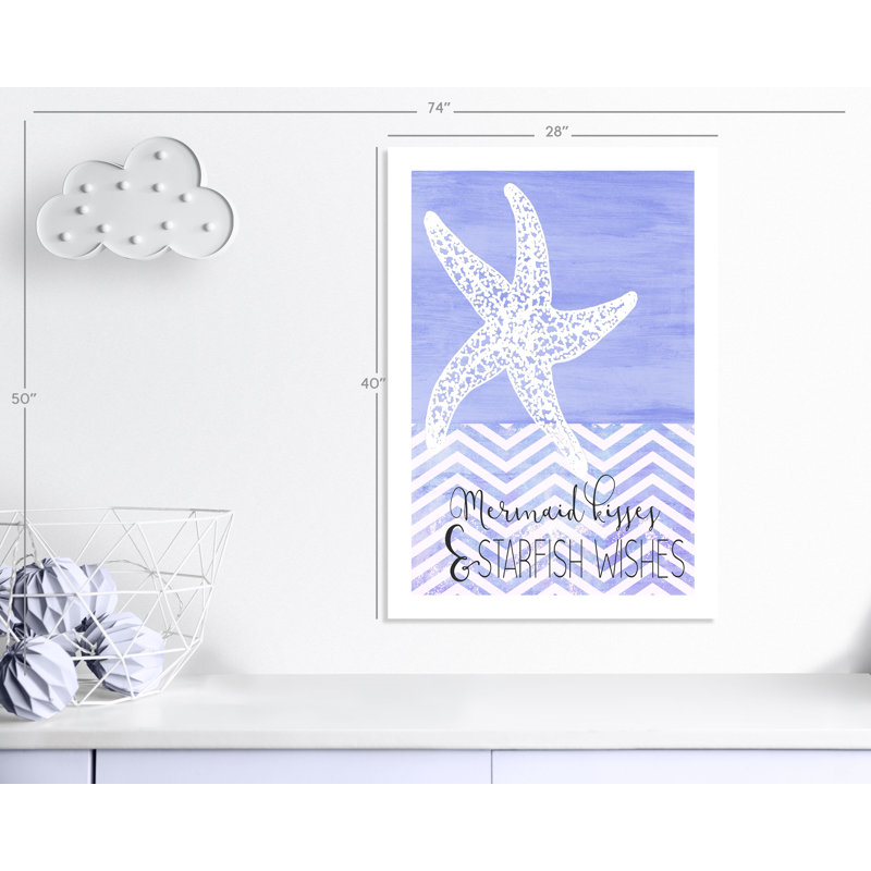 Adhésif décoratif «Mermaid Kisses», H 40 po x l 28 po x P 1 po, Papier