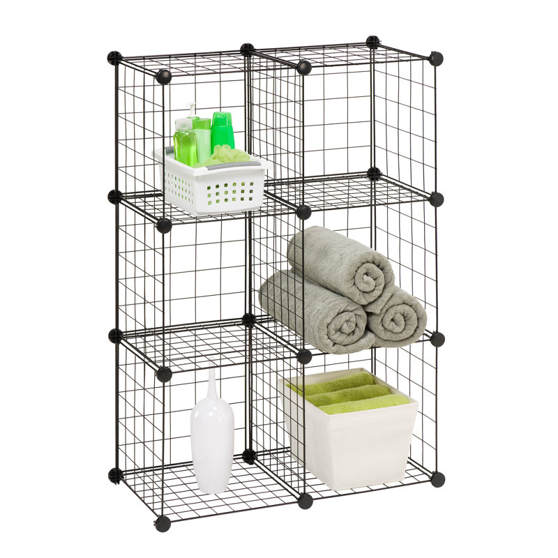 Modular 6-Cube Shelving Unit (43'' H X 29'' W X 14.5'' D), Black