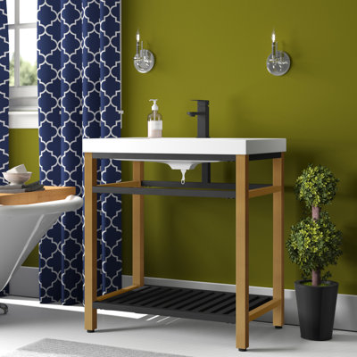 Raya 30'' Single Bathroom Vanity with Resin Top