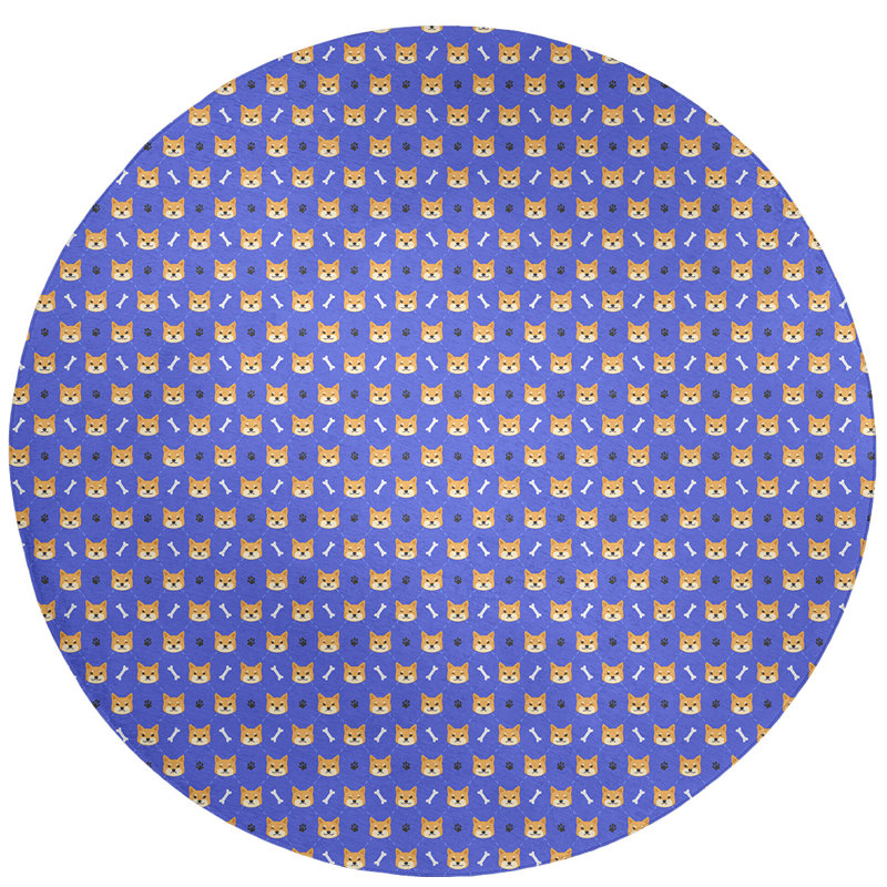Tapis bleu shiba shiba, Rond 5 pi