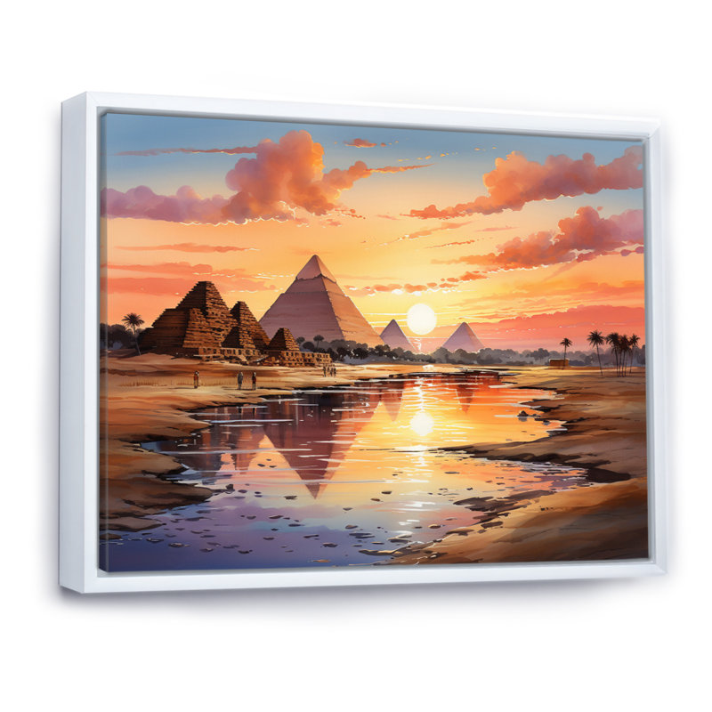 Pyramide égyptienne, «Wonders antique I» - Impressions encadrées d'autres pays, H 12 po x l 20 po x P 1 po