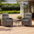 5-Piece Outdoor Patio Wicker High Backrest Fire Pit Conversation Set With Swivel Chairs And Sofa-272966623