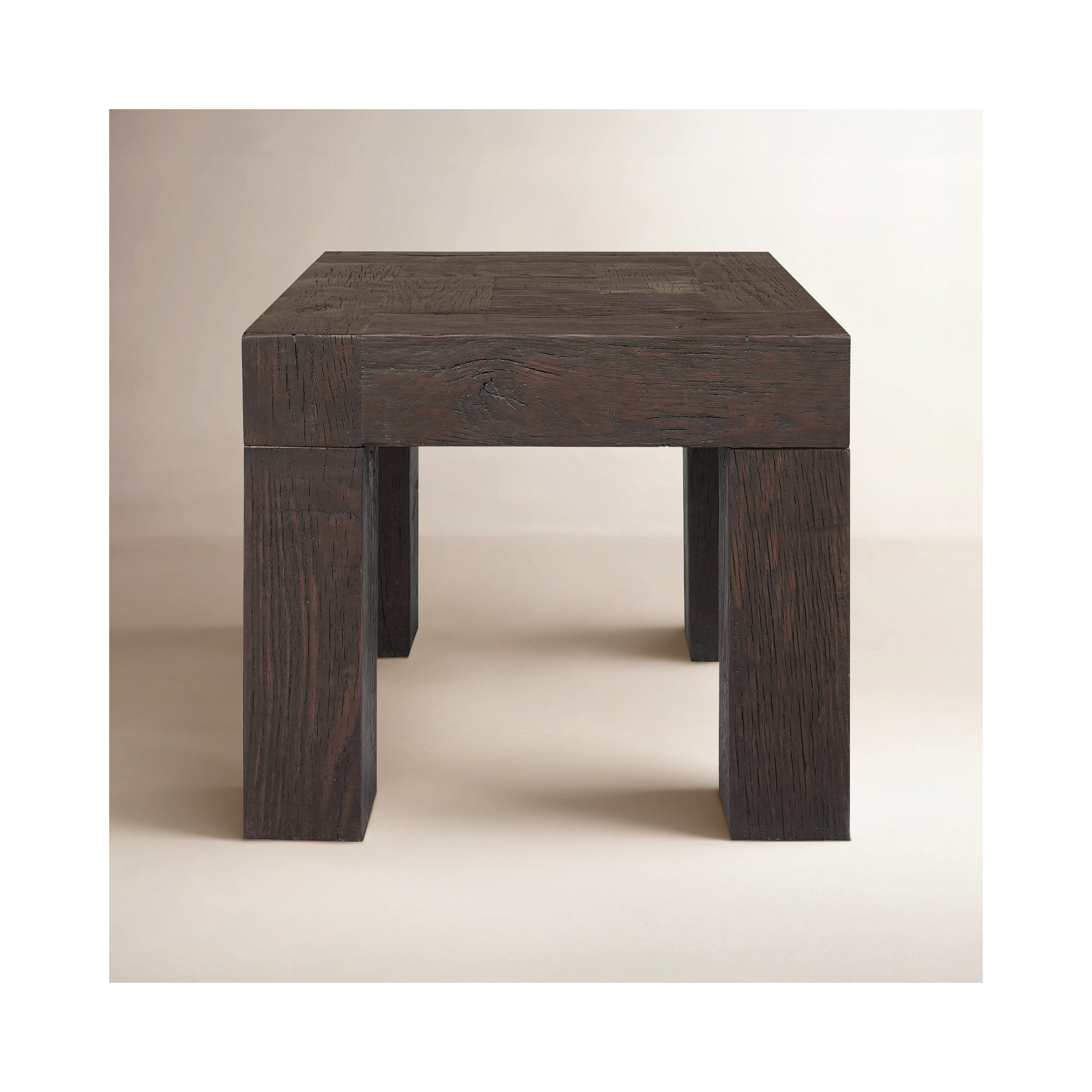 Adams Reclaimed Wood End Table, Brown