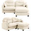 Canapé modulaire en L avec repose-pieds Chenille-521556246