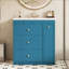 Freestanding Bathroom Vanity with Ceramic Sink Combo + 4 Drawers